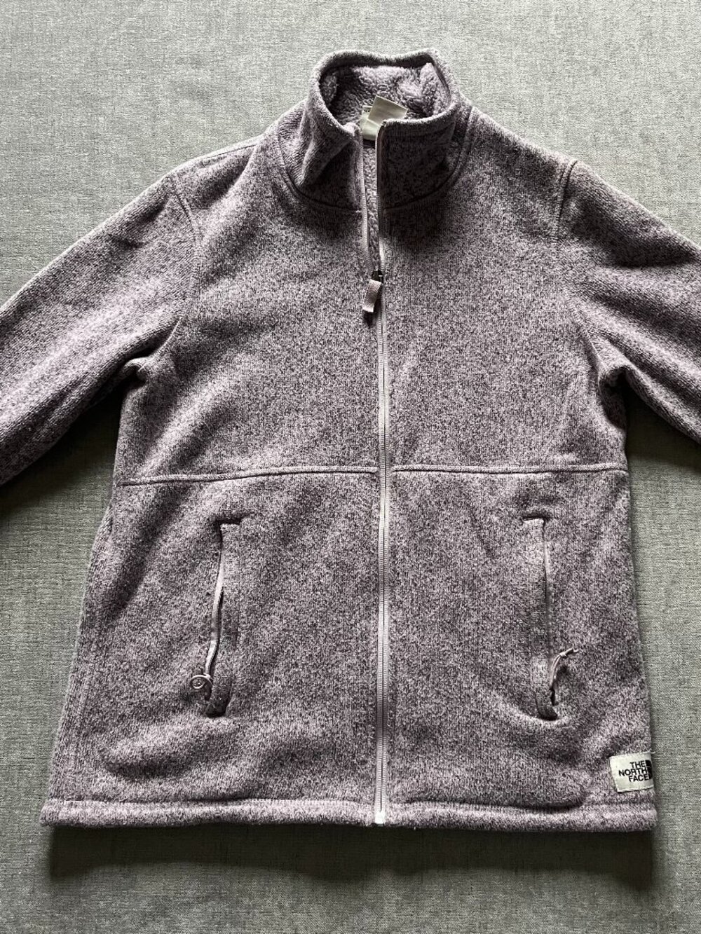 The North Face Full Zip Fleece Sweater Jacket Women M Purple Hiking Outdoor